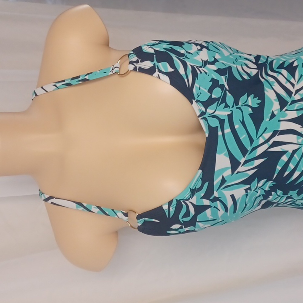 CONA SOL SIZE M Tropical Leaf Print One-Piece Swimsuit - Picture 6 of 7